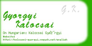 gyorgyi kalocsai business card